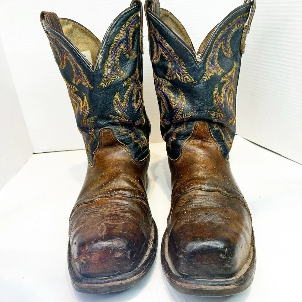 Double H USA Boots Mens sz 11 D Brown Leather Western Square Steel Toe DH3551